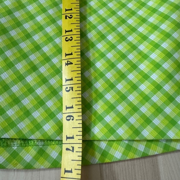 Nike Women's Nike Dry-Fit Plaid Neon Green Golf Skort Size 8 - Picture 8 of 14